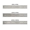 Big Horn 6-Inch Precision 4R Rigid Stainless-Steel Ruler - (1/8 Inch, 1/16 Inch, 1/32 Inch, 1/64 Inch) 19590